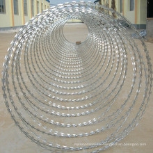 Canton packing galvanized security concertina razor barbed wire,razor wire fencing,high zinc coated galvanized razor wire